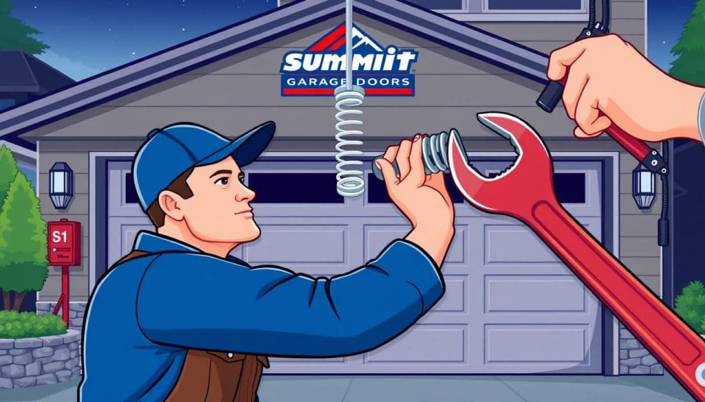 Garage door spring replacement