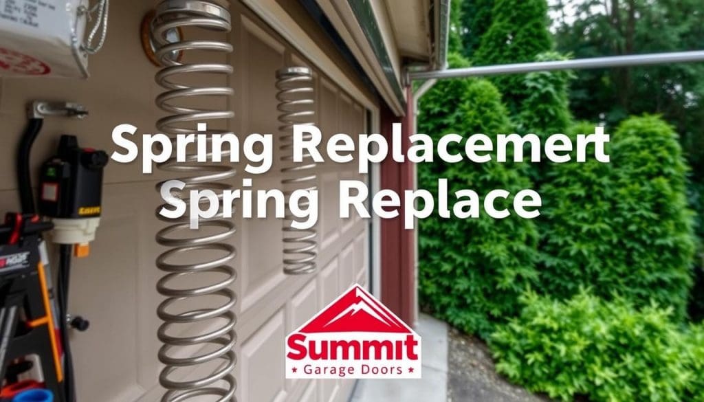 Garage door spring replacement in mercer island