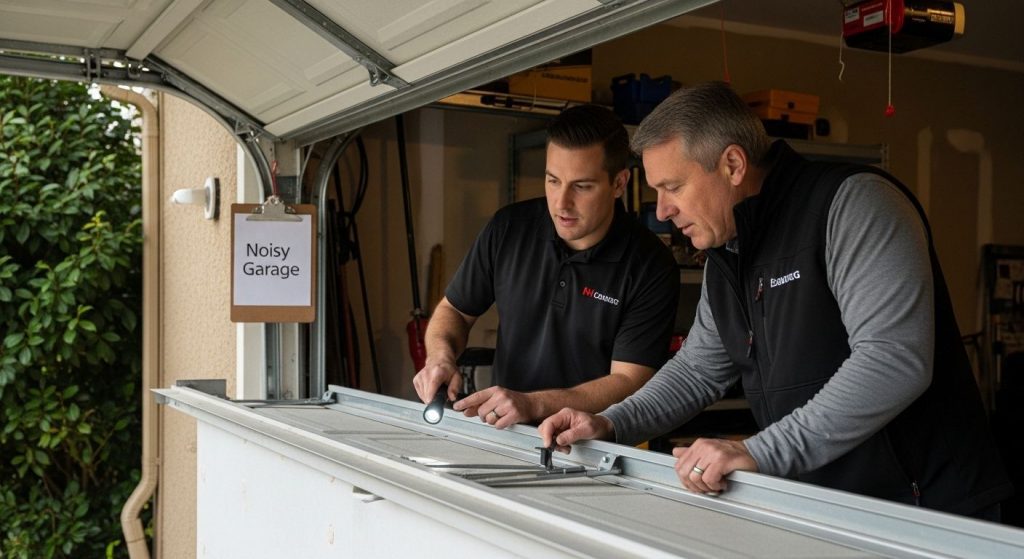 troubleshooting noisy garage door