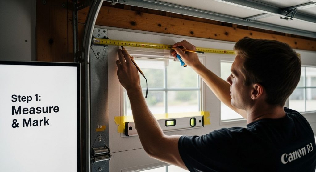 garage door window measuring