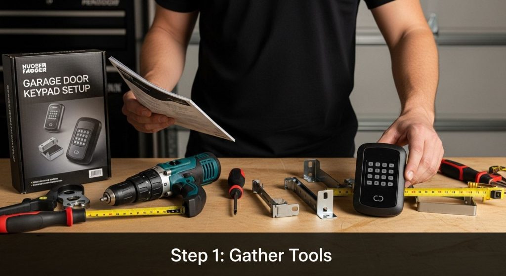 garage door keypad setup tools