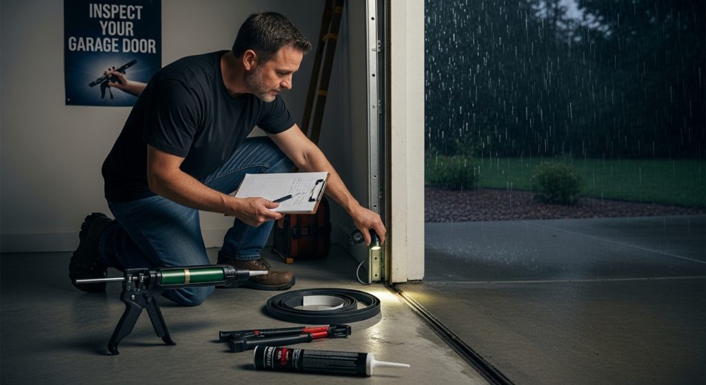 weatherproofing garage doors inspection
