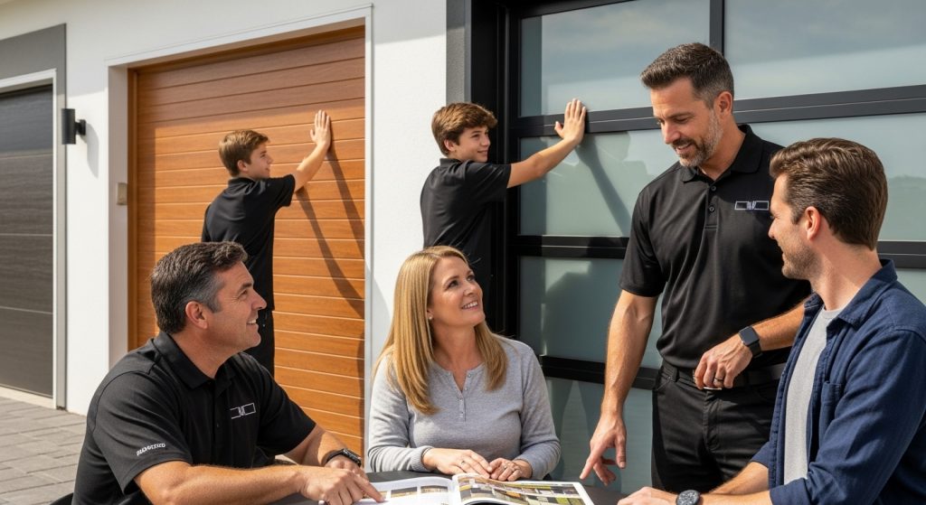 garage door replacement, home improvement, family installer