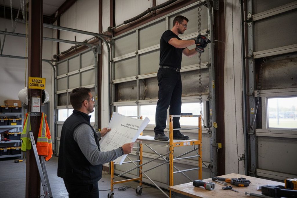 garage door upgrade technician