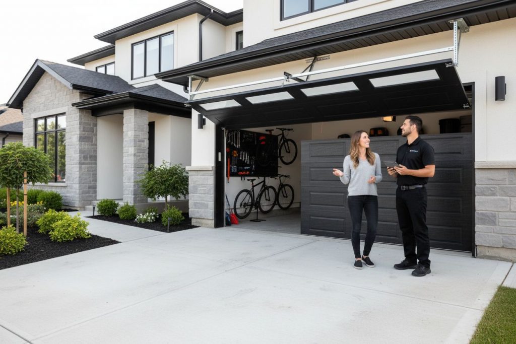 sectional garage door exterior