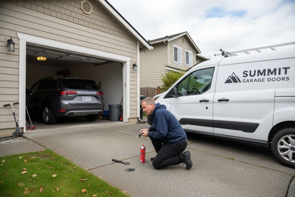 garage door stuck