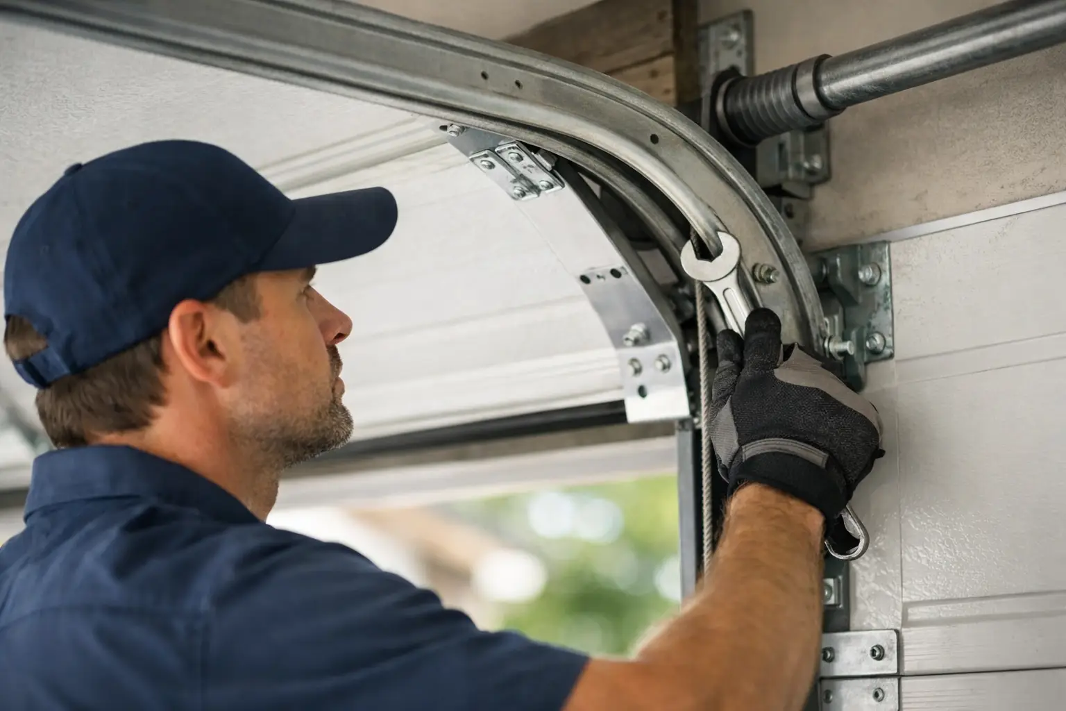Garage Door Track Alignment Repair